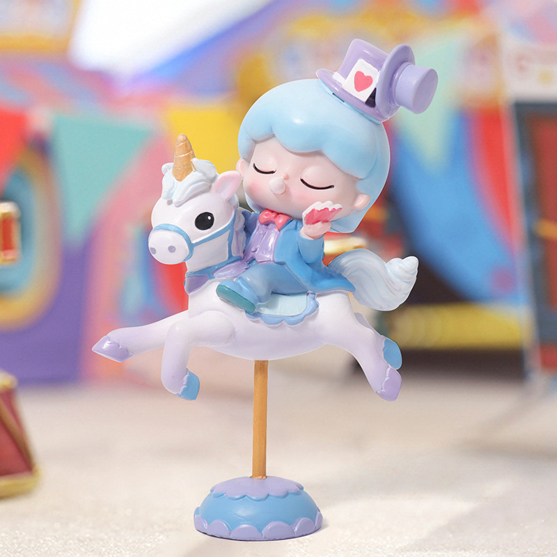 旋轉木馬盲盒創(chuàng  )意禮品PVC家居裝飾品潮品盲盒擺件